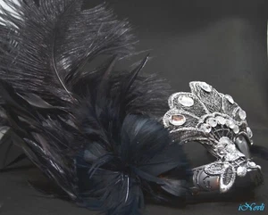 Mardi Gras disfraz máscara plumas veneciano cosplay cosplay fiesta de disfraces - Imagen 1 de 4