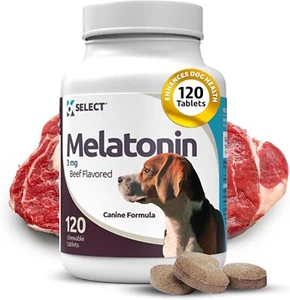 Dogs 3mg 120 Chews Calming Treats Anxiety Relief Sleep Aid Beef Flavour - Picture 1 of 7