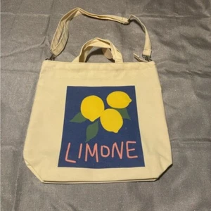 Borsa tote in tela di agrumi panna e giallo - Foto 1 di 4