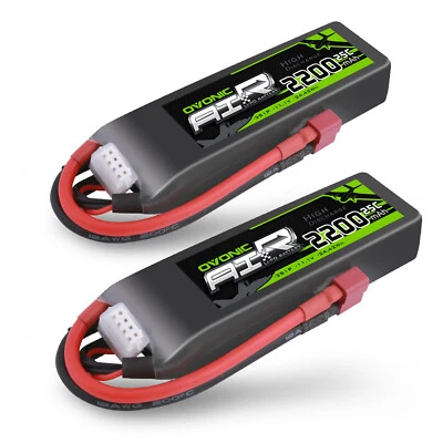 2X 25C 3S 2200mAh Lipo Akku 11.1V mit T für RC Auto Heli EPP 3D-Ebene crawler - Bild 1 von 4