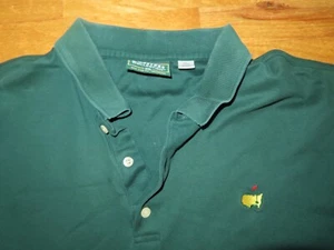 Official MASTERS Augusta Flag Embroidered Button-Down (2XL) Polo Shirt GREEN - Picture 1 of 5