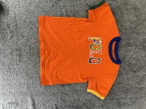 Polo Ralph Lauren Shirt Boys 3T Orange Colorblock Short Sleeve Graphic Tee Top - Picture 1 of 5