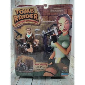 Tomb Raider Adventures of Lara Croft Street Assault Motorbike 1999 Playmates - Picture 1 of 7