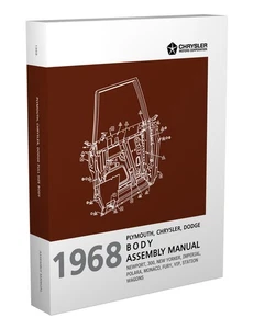 1968 Dodge Plymouth Cuerpo Montaje Manual Polara Monaco Furia Vip Despiece Views - Imagen 1 de 8