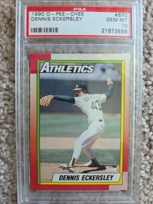1990 O-Pee-Chee Dennis Eckersley PSA 10 Gem Mint - Image 1 of 2