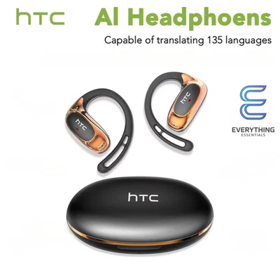 🔥 HTC NE35 Bluetooth 6.0 AI Translator Earbuds | OWS Sports Wireless Headphones - Image 1 of 4