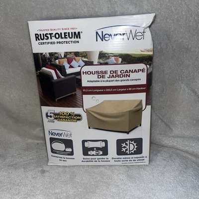 Rustoleum NeverWet Patio Sofa Cover - Fits Most Large Sofas (36in x 88in x 35in) - Image 1 of 2