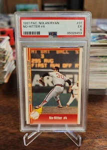 PSA 5 | 1991 Pacific Nolan Ryan Texas Express No Hitter #4 - Picture 1 of 3