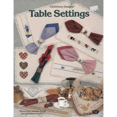 Vintage Cross Stitch Patterns, Table Settings by Joyce Drenth Book 50, Canterbur - Image 1 of 2