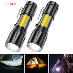 USB Rechargeable 5000LM LED Flashlight Super Bright COB Torch Light - Picture 1 of 11