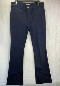 Jeans Size 8 Lands End Canvas Flare Leg Solid Dark Blue - Picture 1 of 4