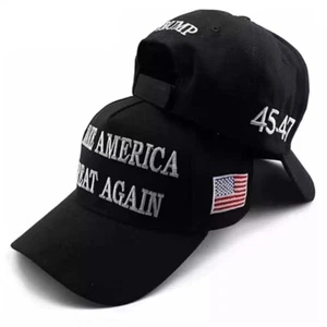 Cappello Trump MAGA Nero - 45-47 Make America Great Again - Foto 1 di 7
