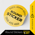Custom Round Circle Logo Business Stickers Packaging Label Shop Front Print&cut 