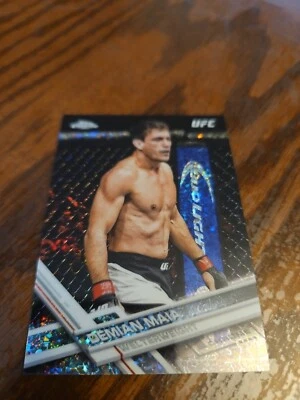2017 Topps Chrome UFC Diamond Refractor Parallel Card Demian Maia #79 - Image 1 of 4