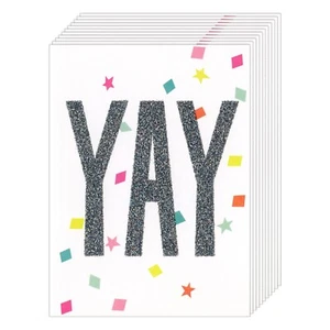 LOTE DE 12 CUADERNOS EN BLANCO SELLO + Sobres, YAY Confeti Estrella Fiesta Felicitaciones - Imagen 1 de 5
