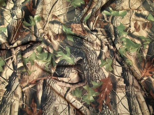 Minerva Fleece Rücken Softshell Beschichtungsstoff grün & braun - pro Meter - Bild 1 von 1