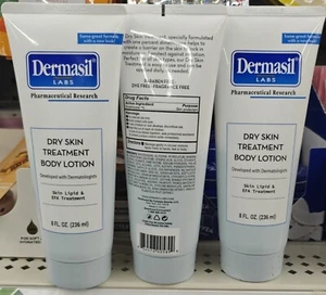 Lot of 3 DERMASIL Dry Skin Treatment Original Lotion Hypoallergenic, 8 fl oz EA - Picture 1 of 1