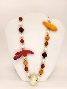 2 Creole Beaded Chunky Lobster Garlic Potato Plastic Mardi Gras New Orleans - Picture 1 of 7
