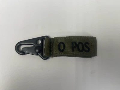 Outdoor O Positive Blood Type Key Chain Green