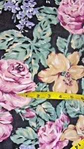 VTG FABRIC UNCUT UNUSED COTTON BLEND SHABBI CHIC PRINT MED WEIGHT45"X 3 YARDS" - Picture 1 of 5