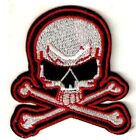 2.5X2.5" Skeleton Skull red vein poison EMBROIDER IRON ON SEW ON PATCH applique
