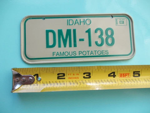 ""IDAHO"" VINTAGE 1981  POST CEREAL LICENSE PLATE! DMI-138 Cover