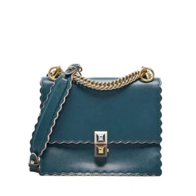 Fendi Green Kan I gold chain shoulder bag - Image 1 of 4