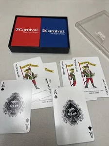 Carnival Cruise Lines Deck of Playing Cards The Fun Ships Used Red Blue Complete - Picture 1 of 4