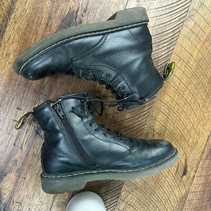 Dr. Martens 5 Delaney Leder Side Zip Stiefel Combat Black - Bild 1 von 7