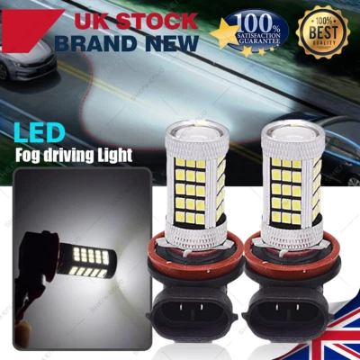 For Skoda Superb MK2 2008-2015 - 2X 66SMD H11 H8 LED White Fog Light Bulbs 6000K - Image 1 of 4