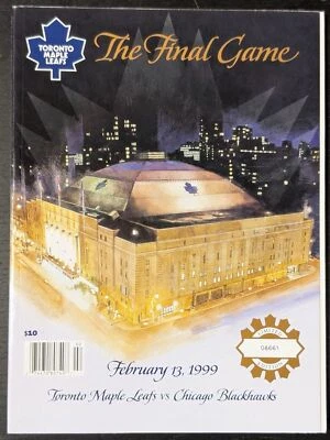 1999 Toronto Maple Leafs vs Blackhawks The Final Game Program Limited 08661 - Image 1 of 3