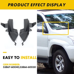 Cubierta de extensión lateral limpiaparabrisas para Toyota Land Cruiser Prado LC120 03-09 - Imagen 1 de 7