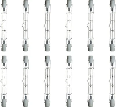 12Pack Mini Tube 78mm Double-Ended T3 Bulb, R7s Clear, 3200K, 150W, 1950LM - Image 1 of 2