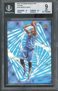 2015 Panini Revolution Nikola Jokic #114 Futura /25 RC Rookie BGS 9 w/ 10 Center - Picture 1 of 2