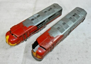 Marx Pair of 1095 Santa Fe E7 EM Diesel Locomotive Shells - bad shape, for parts - Picture 1 of 7
