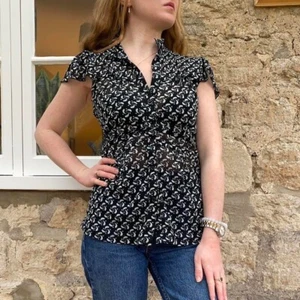 vintage Zara printed micro mesh blouse y2k boho fairy grandma retro indie summer - Picture 1 of 3