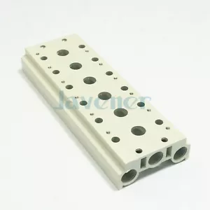 200M-6F 6 Stations Tube Hole 1/4"BSP Solenoid Valve Base Board Pneumatic 4V210 - Picture 1 of 5