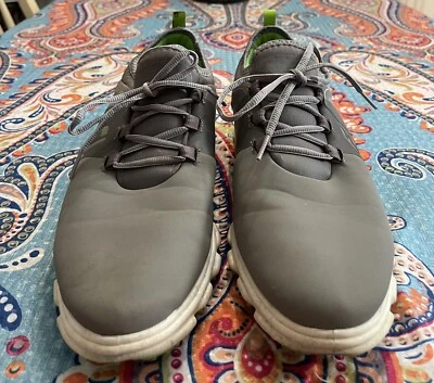 Zapatos de golf FootJoy Superlites XP para hombre talla 10,5 W sin clavos cuero gris 58065 Foto 1 de 4