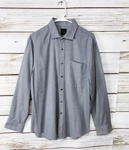 Kent And Curwen Mens Shirt Sz XL Classic Fit Gray Button Up Pocket Long Sleeve  - Picture 1 of 8