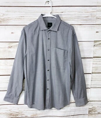 Kent And Curwen Mens Shirt Sz XL Classic Fit Gray Button Up Pocket Long Sleeve  - Image 1 of 4