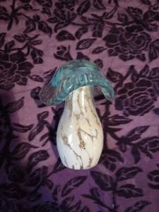 5 "hoch x 3" breit mundgeblasen beleuchteter Kunstglas Pilz - Bild 1 von 4