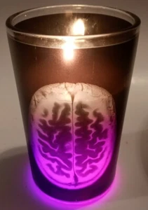 Nueva vela de cera cerebral que cambia de color Ashland en florero de vidrio reutilizable Halloween - Imagen 1 de 14