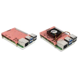 Reinkupfer Kühlkörper Metallgehäuse mit Lüfter passend für Raspberry Pi 5 - Bild 1 von 18