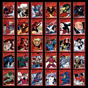 2023 Upper Deck 89 Fleer Marvel Throwbacks Red Complete Set 30 Cards Spider-Man - Picture 1 of 24