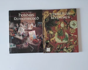 Leisure Arts Holidays Remembered Cross Stitch Books - 1990 & 1993 - #2 & #5 - Picture 1 of 2