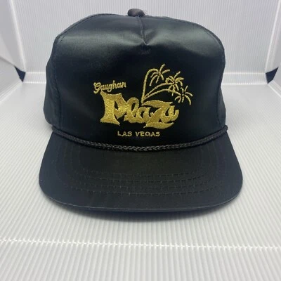 Sombrero pequeño vintage de 1990 Las Vegas Gaughan Plaza Casino Snap Back S con cordón Foto 1 de 4
