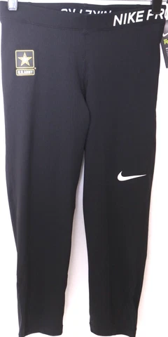 NEW US Army Black Knights Nike Pro Dri-Fit Cool Capris Leggings Pants Womens M Cover