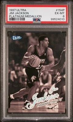 1997 Fleer Ultra #154P PLATINUM MEDALLION /100 Jim Jackson PSA 6 (SN: 069/100) - Imagem 1 de 2