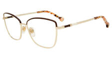 NEW Carolina Herrera VHE179K 0H33 Brown & Gold Eyeglasses 55/15/140 with Case
