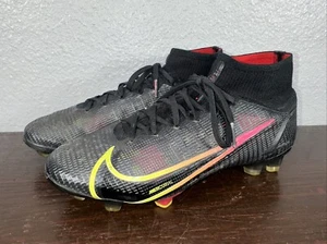 Nike Mercurial Superfly 8 Elite FG CV0958-090 Black Cyber Soccer Cleats Size 5.5 - Picture 1 of 9